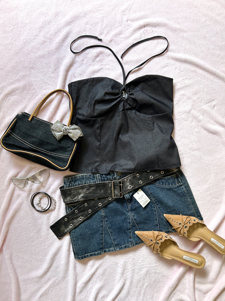 denim 2000s shoulder bag