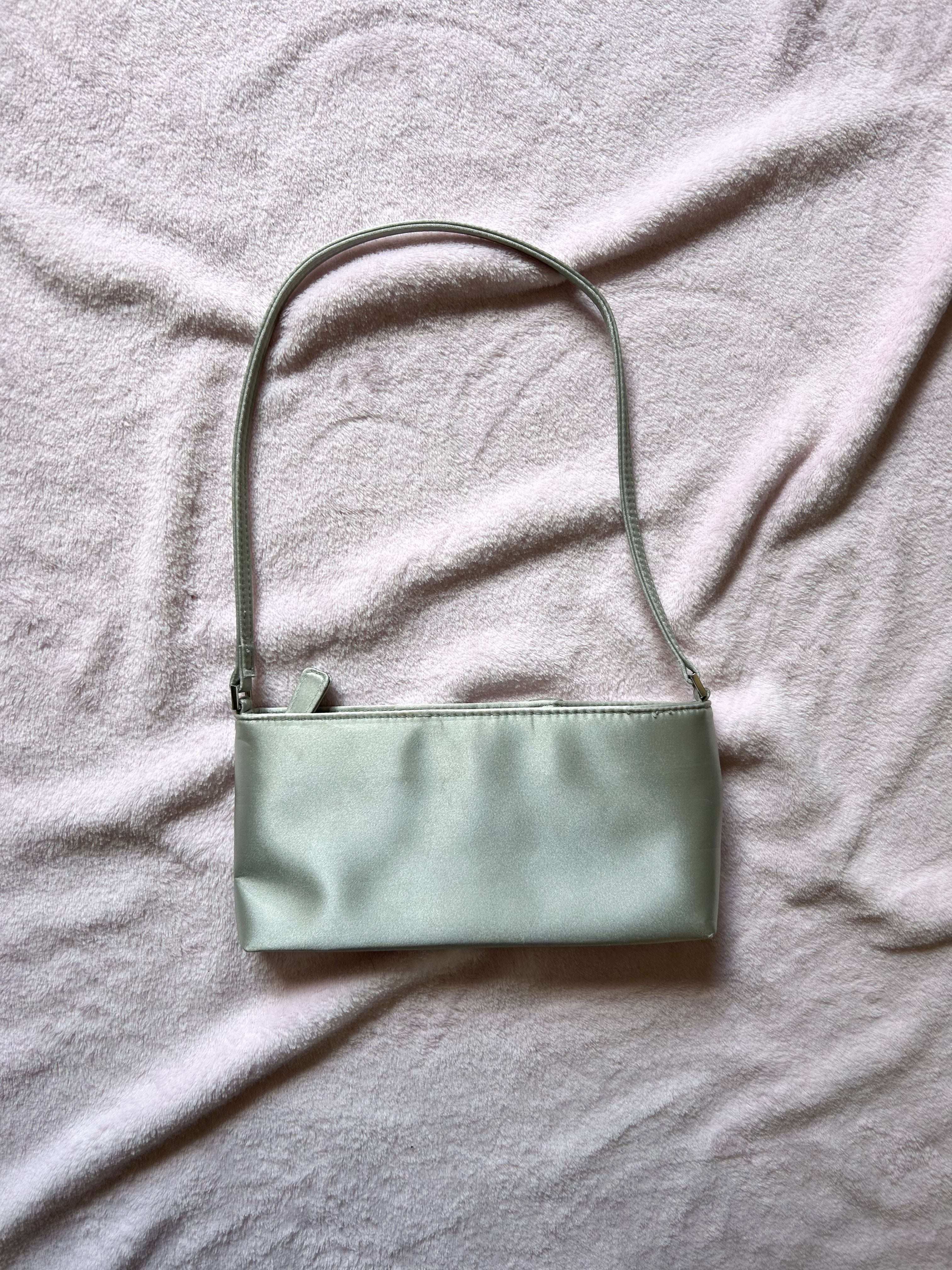 silver shoulder bag