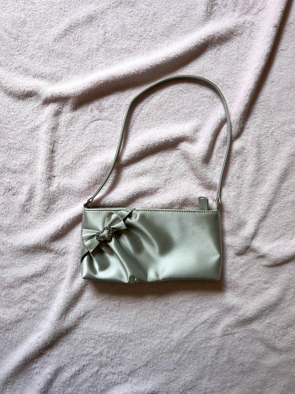 silver shoulder bag