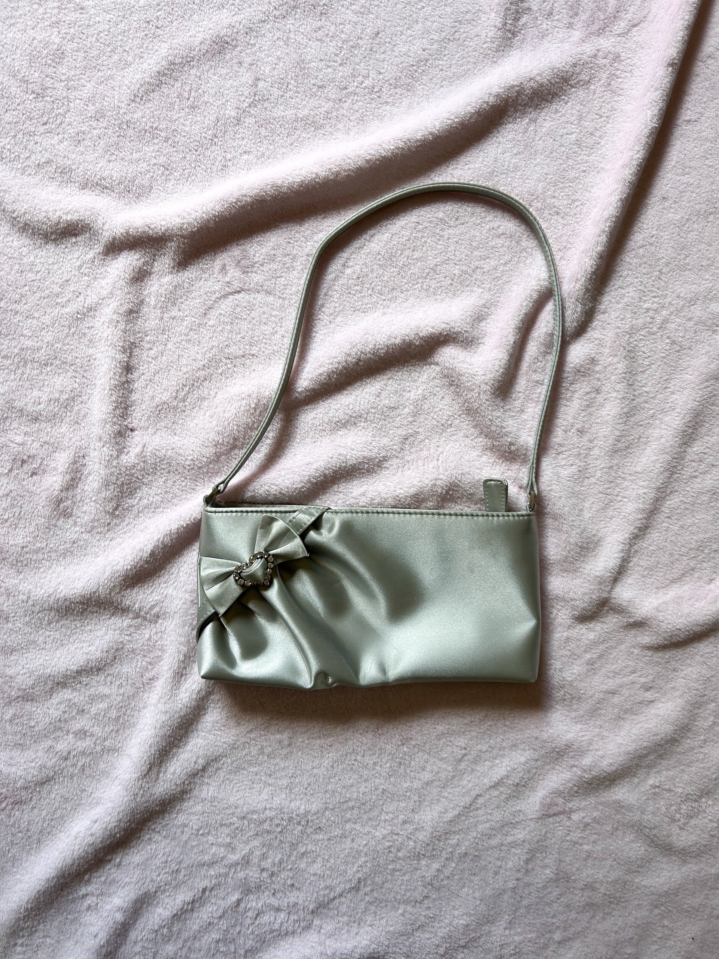 silver shoulder bag